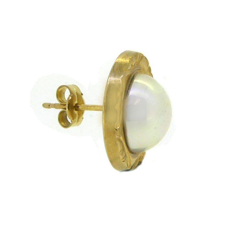 10mm Fresh Water Cultured Pearl 9ct Gold Surround Earring 9E05111 side