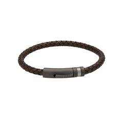 Unique & Co Mens Leather Bracelet B431ADB