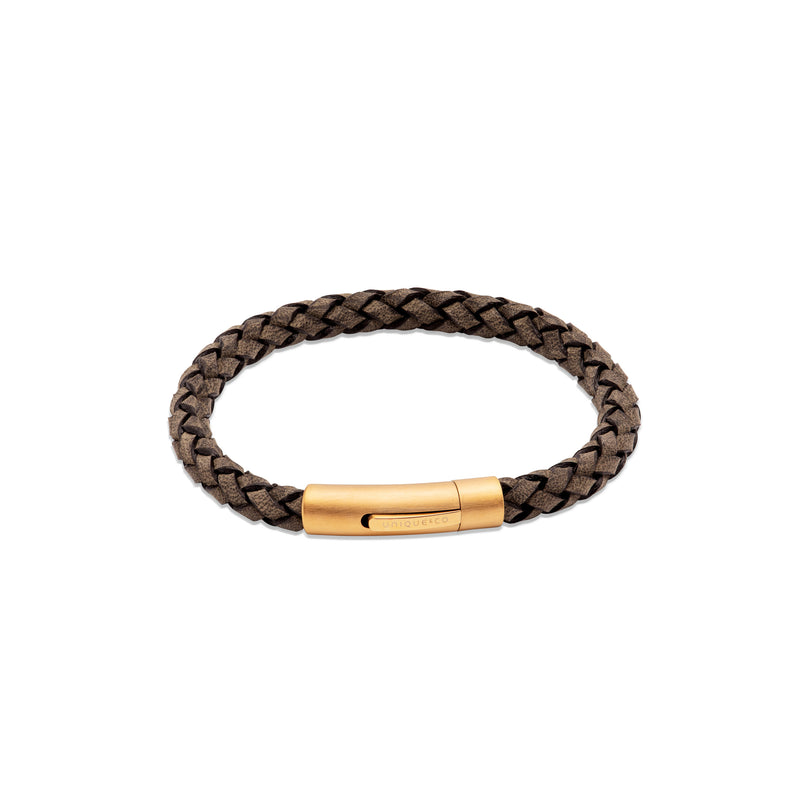 Unique & Co Mens Leather Bracelet B453ABL