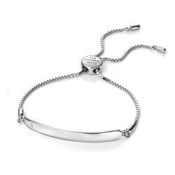 D for Diamond Silver Childs ID Bracelet with Diamond