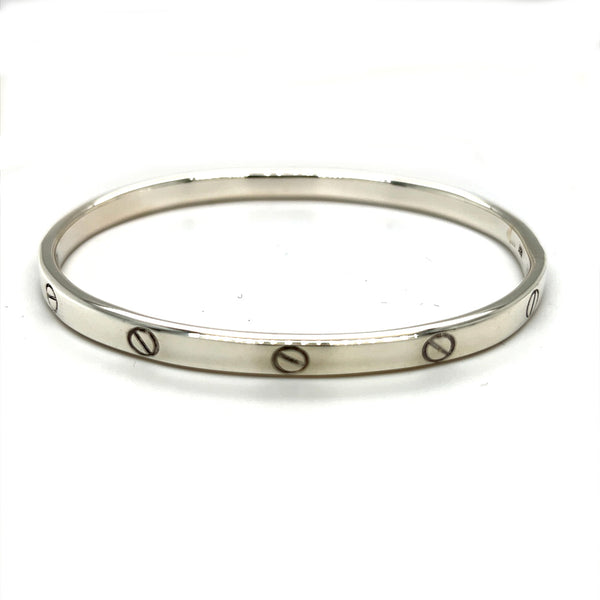 Sterling Silver Solid Screw Bangle