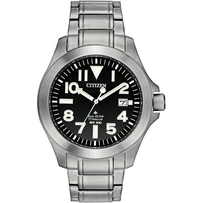 Citizen Mens Eco Drive Super Titanium Watch BN0118-55E