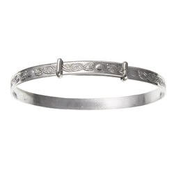 Sterling Silver Engraved Expanding Childs Bangle BN53407