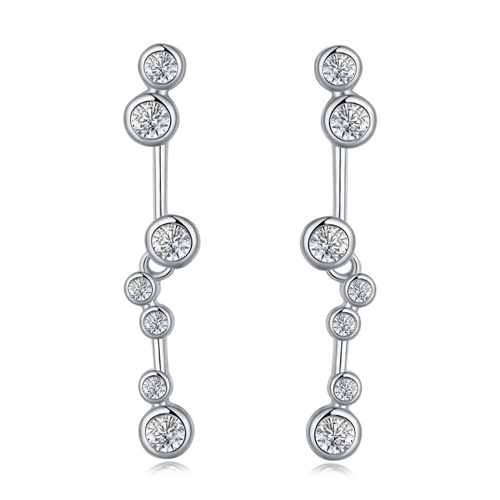 Fei Liu White Bubble Drop Earrings