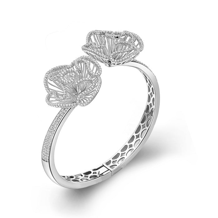 Fei Liu Cascade Bangle Sterling Silver White Rhodium