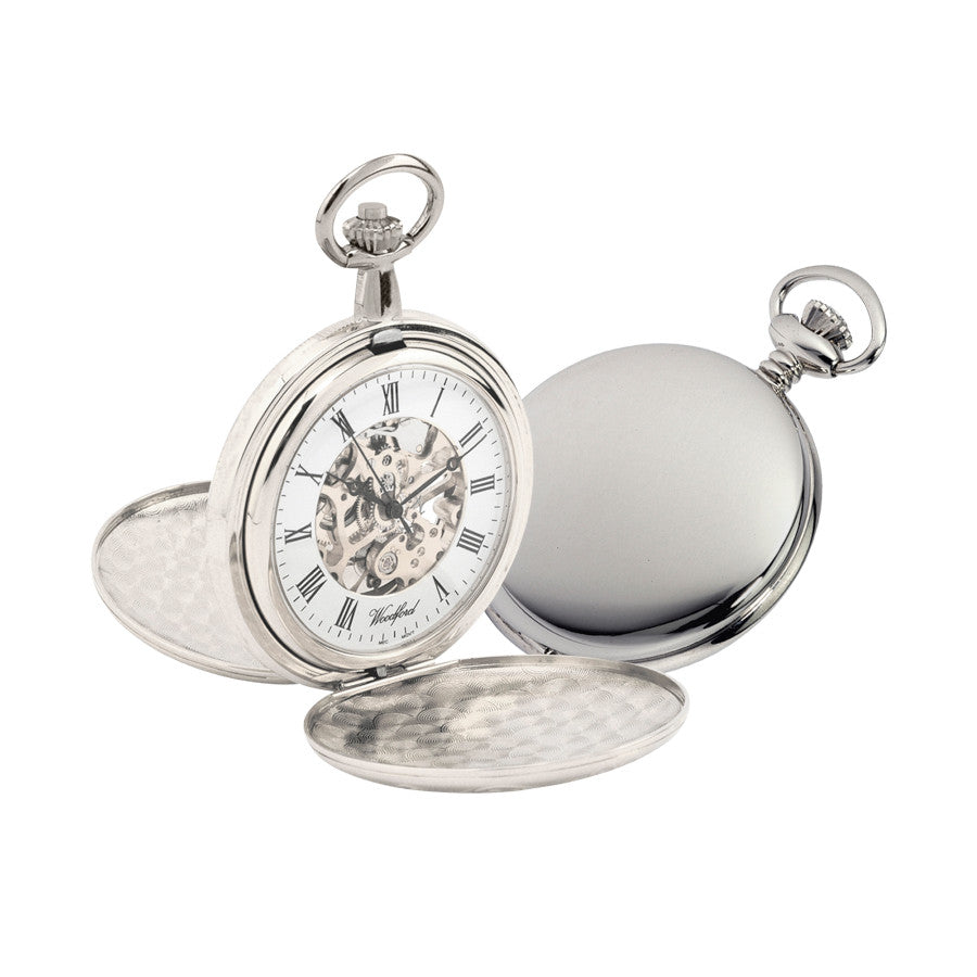Woodford Full Hunter Pocket Watch 1062 open and closed