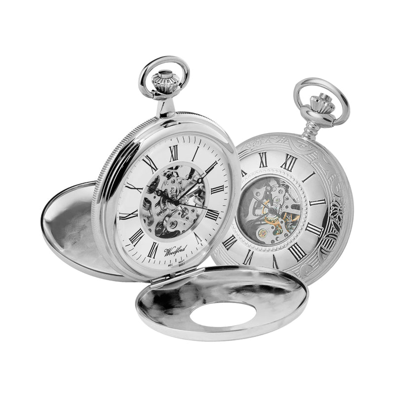 Woodford Half Hunter Pocket Watch 1078 open and closed