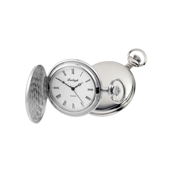 Burleigh Full Hunter Pocket Watch open and closed