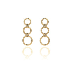Unique & Co Gold Circle Drop Earrings DE-7