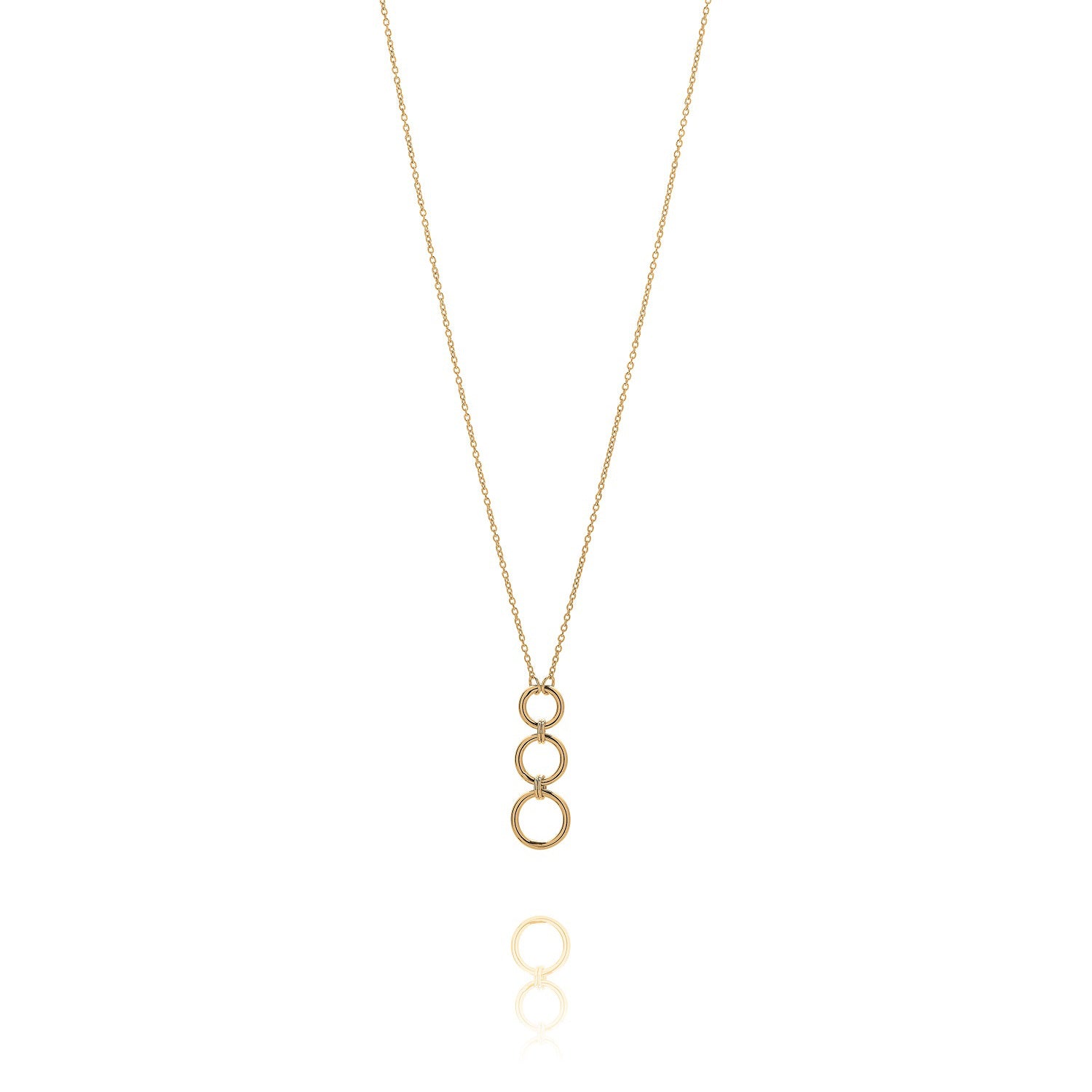 Unique & Co Gold Triple Circle Necklace DK-7