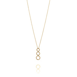 Unique & Co Gold Triple Circle Necklace DK-7