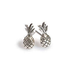 Henryka Pineapple Stud Earrings in Silver