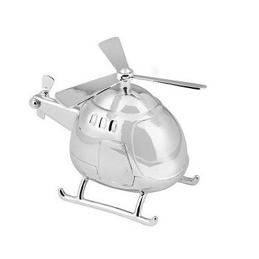 Silver Plated Helecopter Money Box 2839