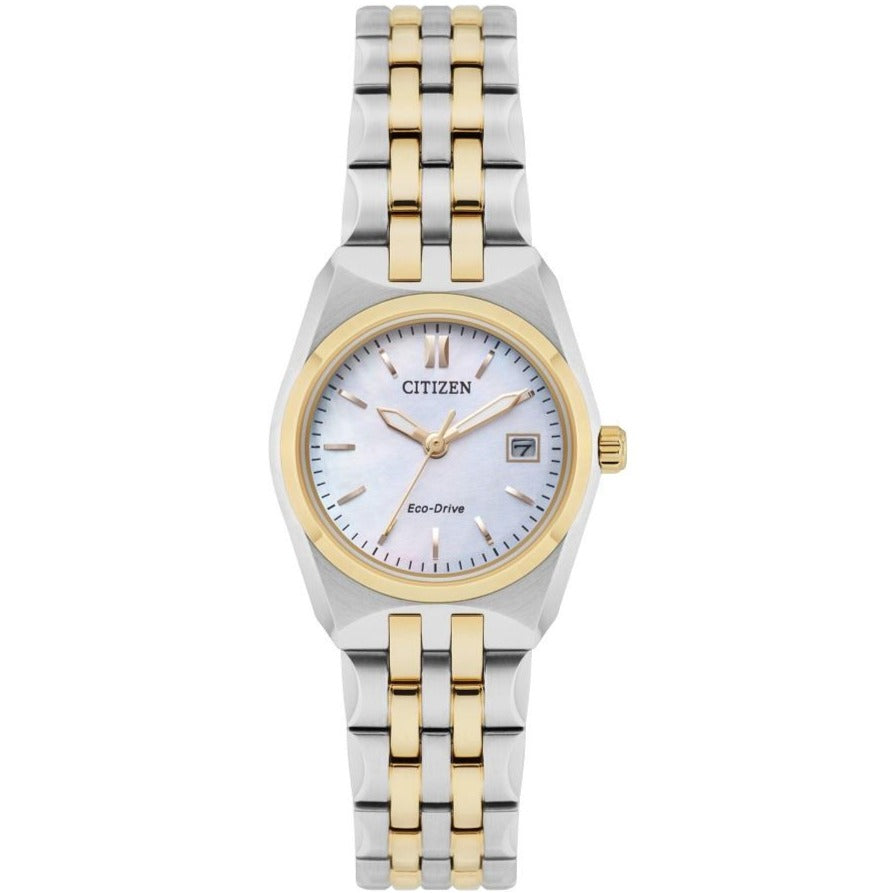 Citizen Ladies Eco Drive Corso Two Tone Bracelet Watch EW2296-58D
