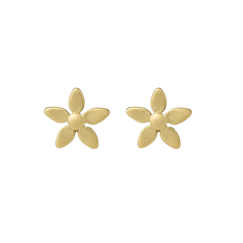 ByBiehl Silver 14ct Plated Forget Me Not Stud Earrings