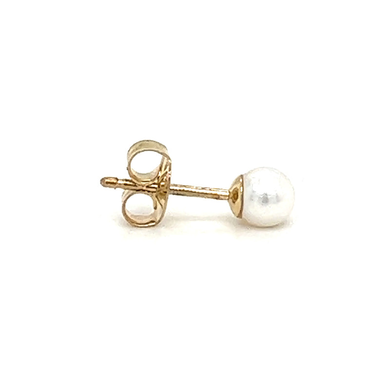 4.5-5mm Cultured Pearl Earring 9ct Gold side