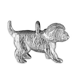 Cockapoo Dog Silver Pendant