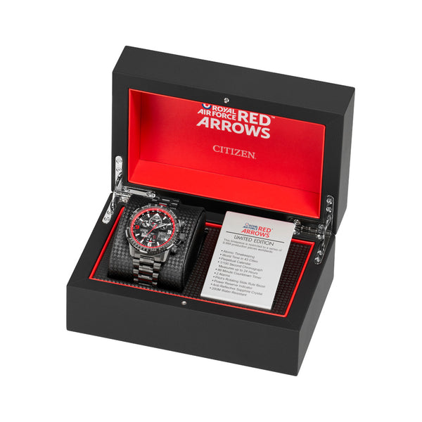 Eco Drive Red Arrows Radio Controlled Chronograph Ltd Edition Men's Watch JY8087-51E BOX