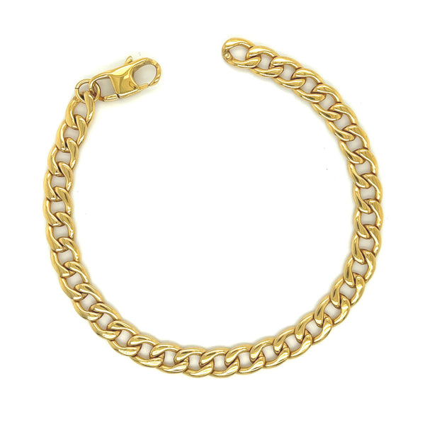 Unique & Co Mens Gold IP Steel Bracelet LAB214