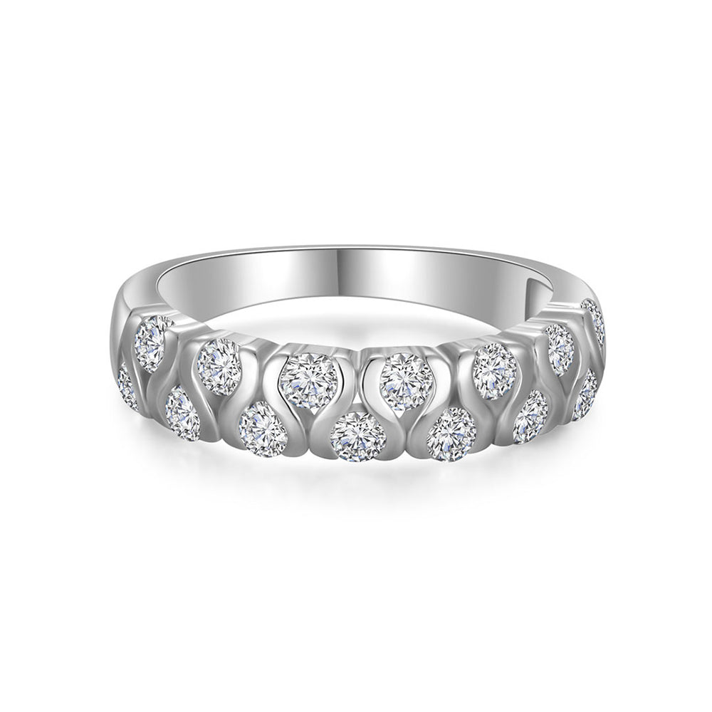 Fei Liu Lilia Silver Half Eternity Ring