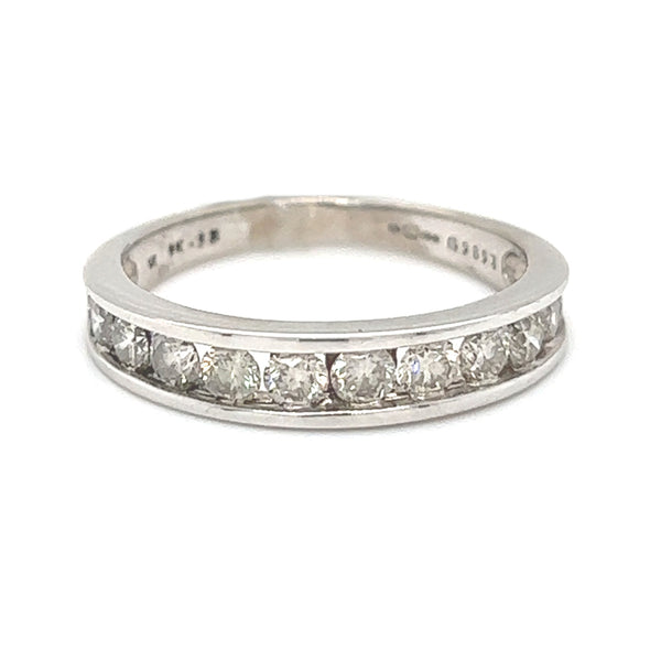 Diamond Eternity Ring 0.75ct Channel Set 9ct White Gold
