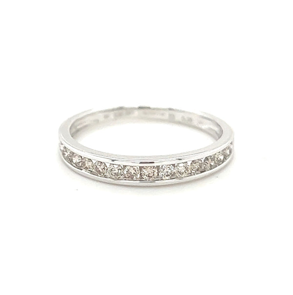 Diamond Eternity Ring 0.35ct Channel Set 9ct White Gold