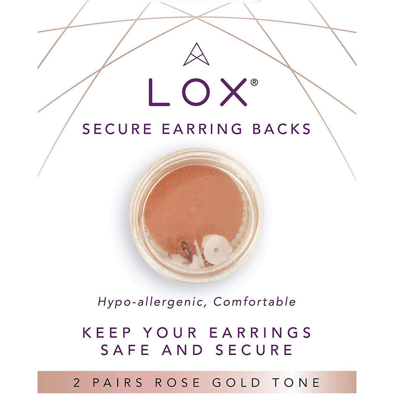 Lox Locking Earring Backs Rose Gold Tone