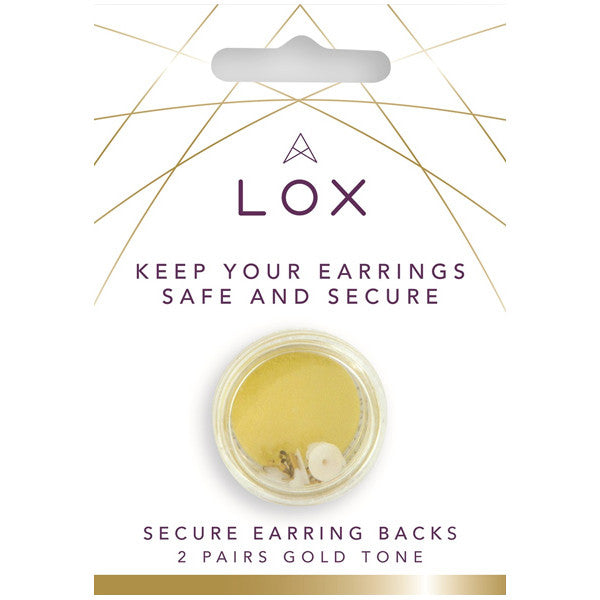 LOX Locking Earring Backs Gold Tone
