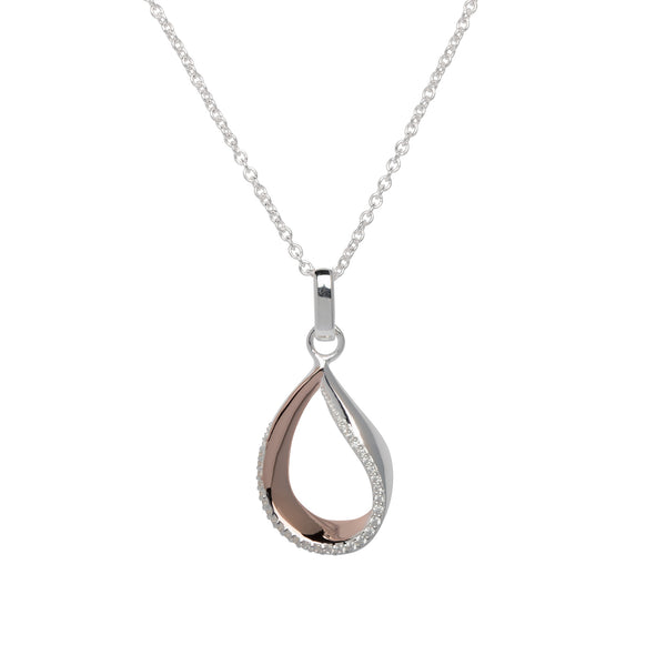 Unique & Co Sterling Silver Pendant with Rose Gold Plating MK-684