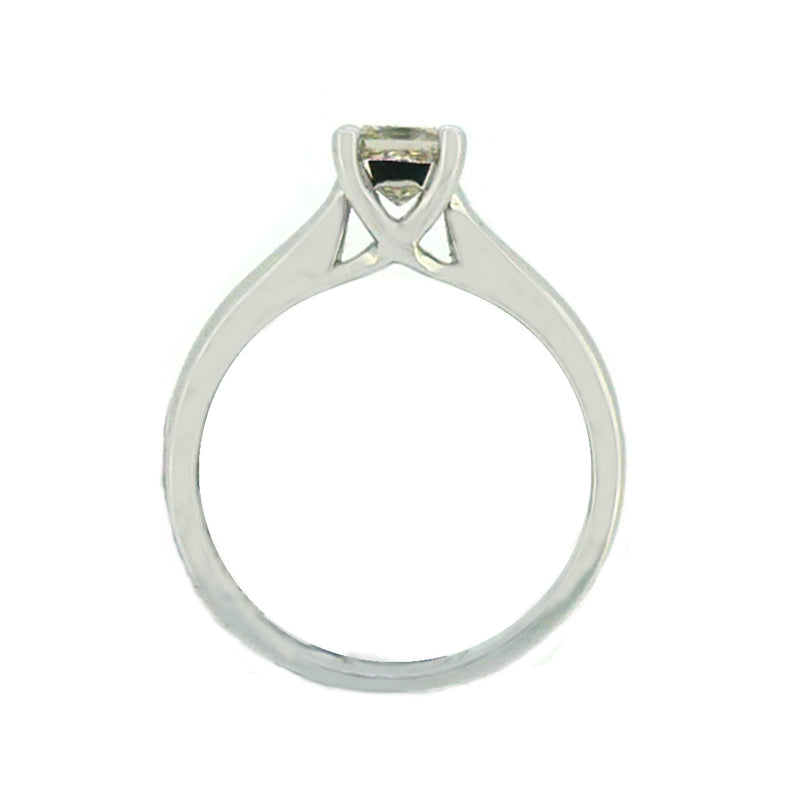 Solitaire Princess Cut Diamond 0.60ct Ring 18ct White Gold