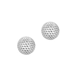 Sterling Silver 8mm Textured Ball Stud Earrings