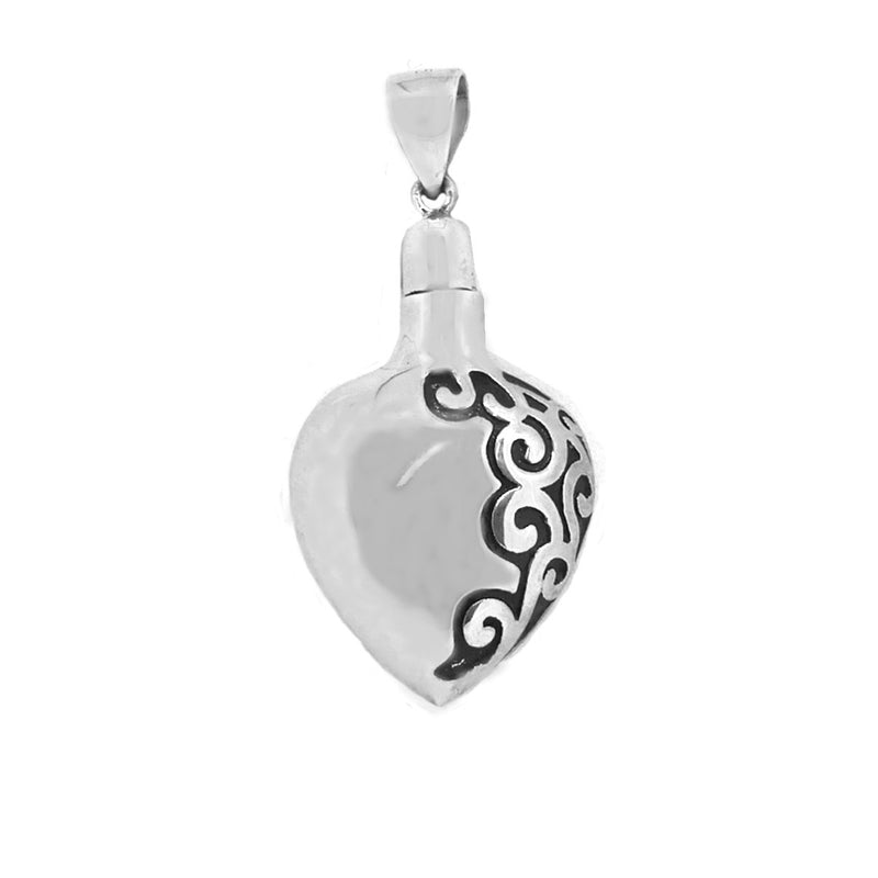 Sterling Silver Ash Holding Heart Pendant