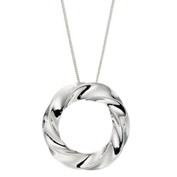 Sterling Silver Organic Circle Necklace