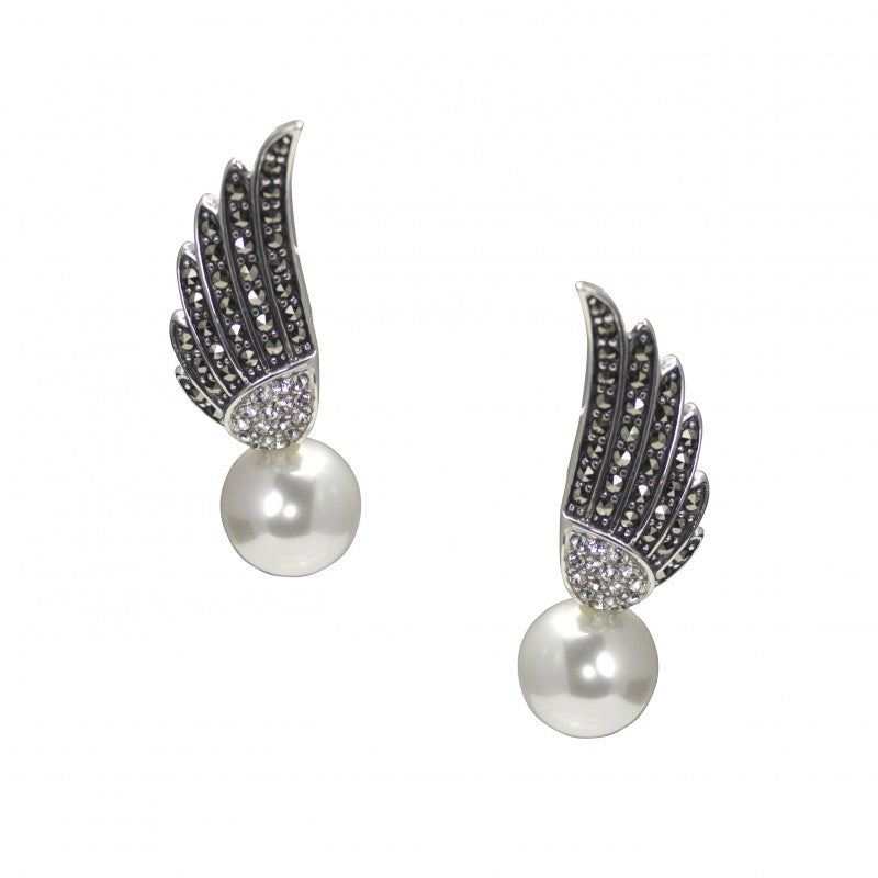 Silver Wing Earrings PBE023PRL