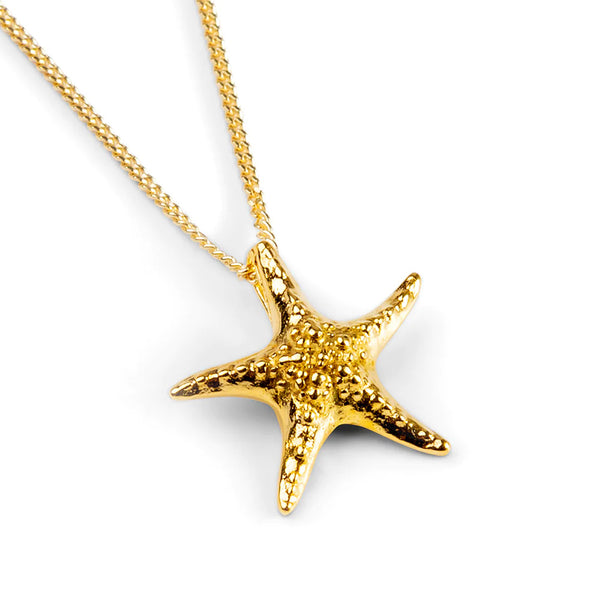 Henryka Starfish Necklace in Silver 24k Gold Plated