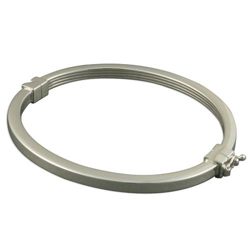 Sterling Silver 4mm Hinged Bangle