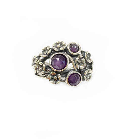 Aviv Sterling Silver Ring with Amethyst R7553