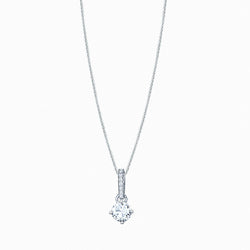 The Real Effect Solitaire CZ Pendant Necklace RE150PD