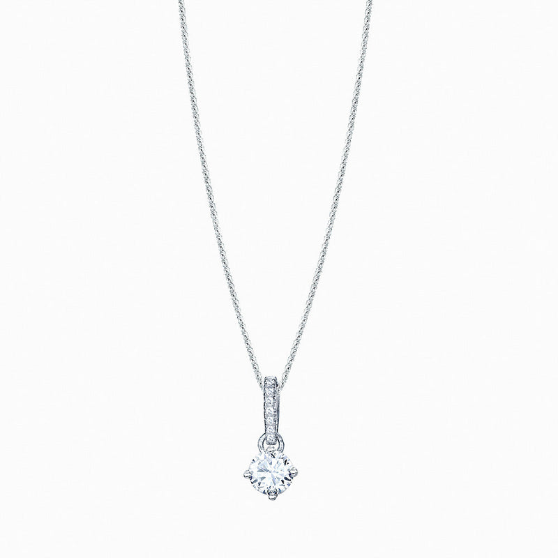 Solitaire cz necklace sale
