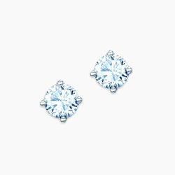 The Real Effect Solitaire 8mm CZ Stud Earrings RE150RD