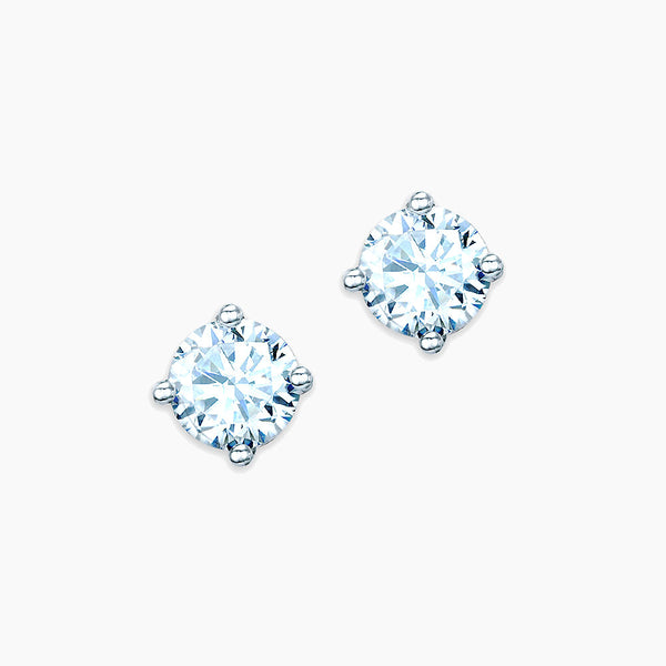 The Real Effect Solitaire 8mm CZ Stud Earrings RE150RD