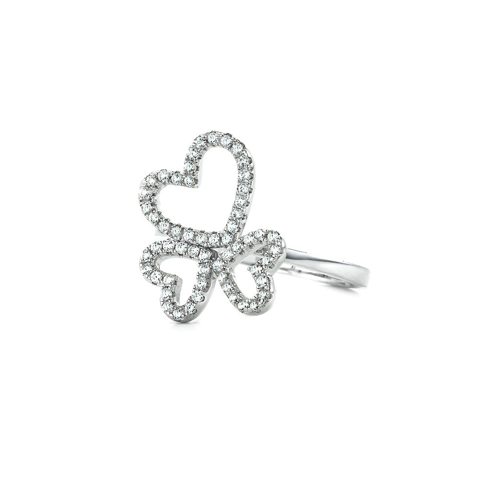 Real Effect 3 Heart Ring RE25884