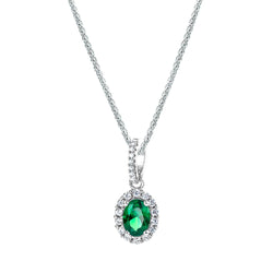 The Real Effect Emerald Green CZ Necklace