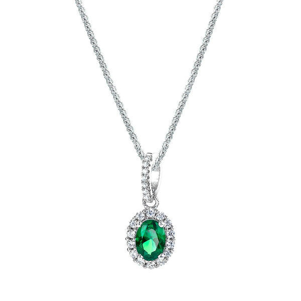 The Real Effect Emerald Green CZ Necklace