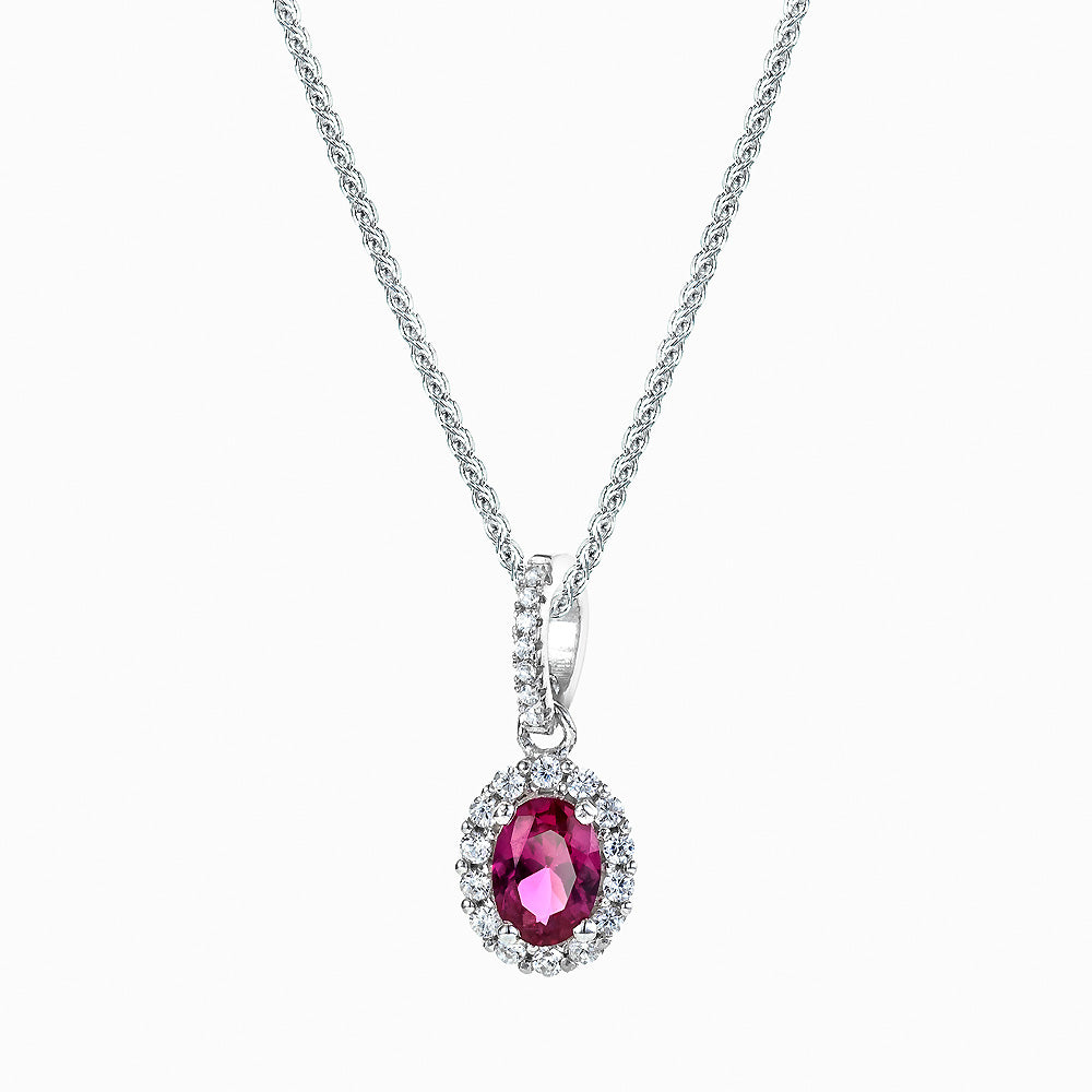 The Real Effect Ruby Red CZ Necklace