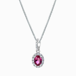 The Real Effect Ruby Red CZ Necklace