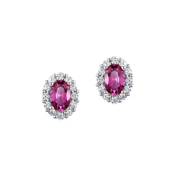 The Real Effect Ruby Red CZ Earrings