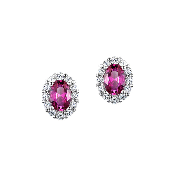 The Real Effect Ruby Red CZ Earrings