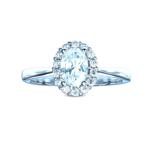 The Real Effect CZ Oval Cluster Ring RE29564
