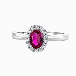 The Real Effect Ruby Red CZ Cluster Ring